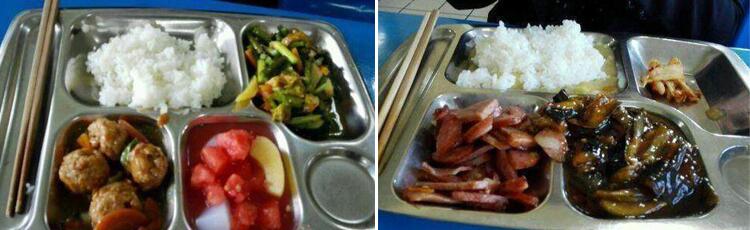 工廠食堂10元工作餐兩葷一素的飯菜是怎么樣的？